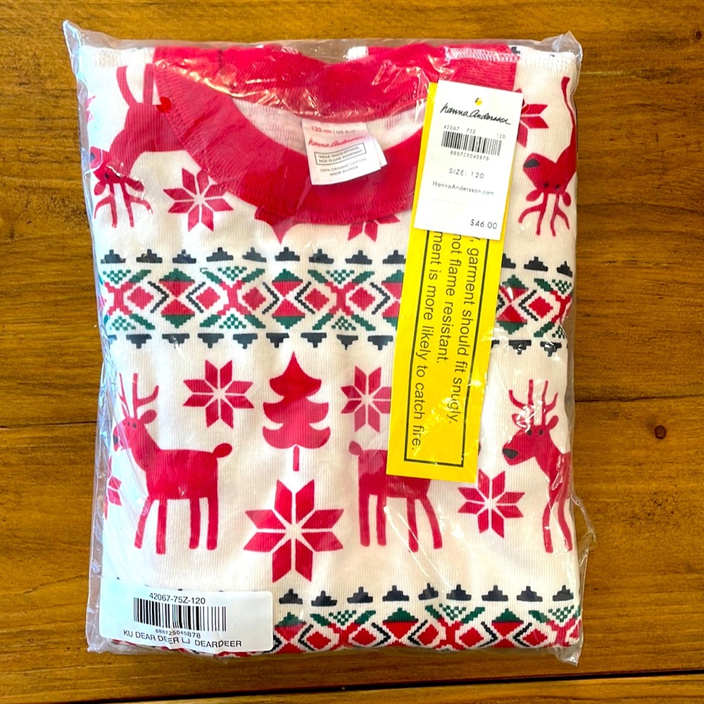 Hanna Andersson • Dear Deer Long John Pajama Set • NWT